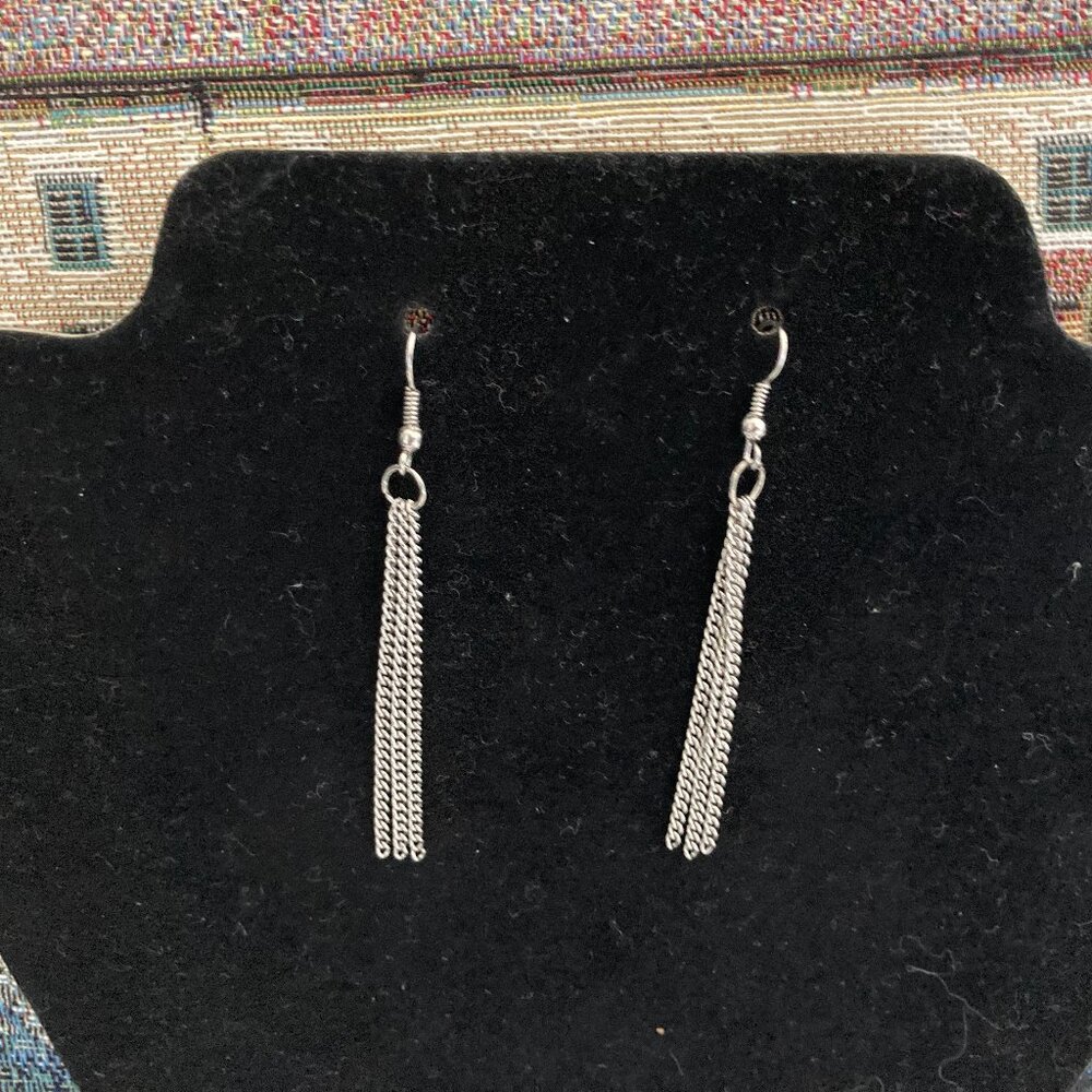 Vera Bradley Silver Layered Charm Necklace Earring Set - Picture 9 of 11